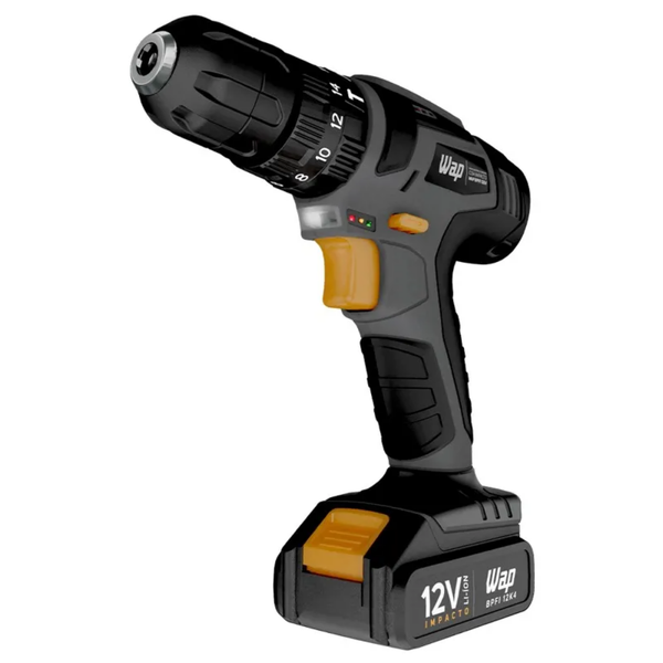 Parafusadeira e Furadeira de Impacto C/ Bateria Wap 12V - BPFI 12K4