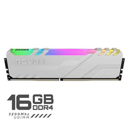 Memoria Ddr4 16gb 3200mhz PCYes Gamer Udimm Branca C/ RGB - PM163200D4WR