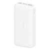 Carregador Portátil 20000mAh Fast Charge Power Bank Branco Xiaomi