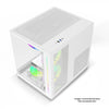 Gabinete Gamer C3Tech Aquarius Mid Tower C/ Frente e Lateral em Vidro Temperado e RGB S/ Fonte Branco - MT-G810WH