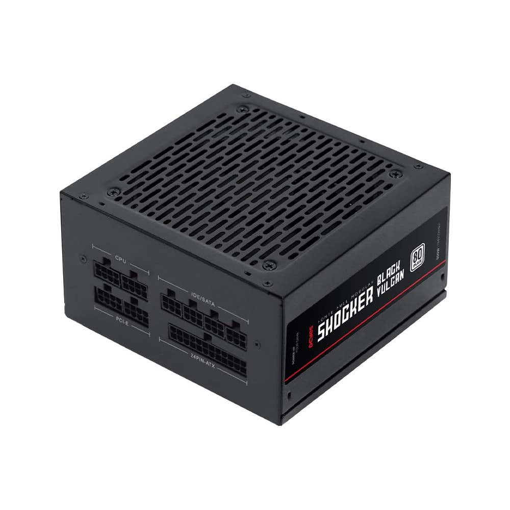 Fonte Real Atx 500w Shocker Full Modular 80 Plus PCYes Pfc Ativo Black Vulcan - FM500WBV
