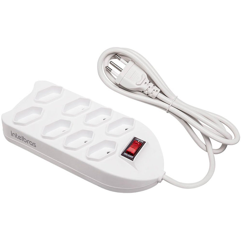 Filtro De Linha 8 Tomadas Intelbras Bivolt Chave 1.5 Mt Epe1008+ Branco - 4824003 Truedata