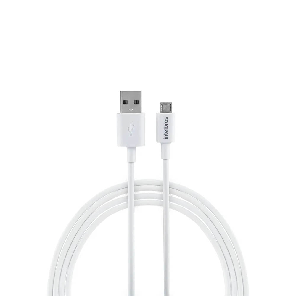 Cabo Usb-A Macho P/ Micho Usb Macho 1,2mt Intelbras em Pvc Branco 12PB - 4830063