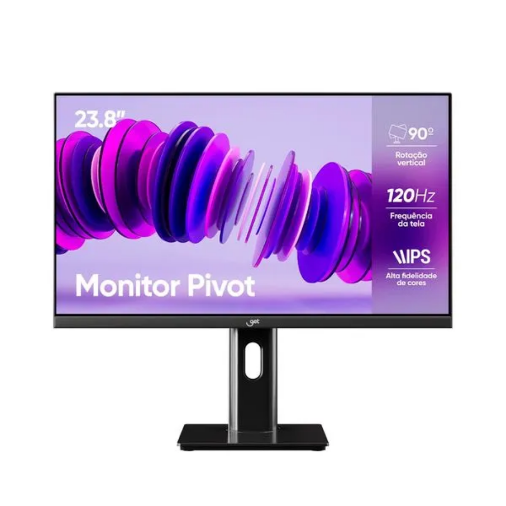 Monitor Corporativo Led 23.8 Pols Get Slim Hdmi Vga 120Hz 1920 x 1080 Preto - 72668