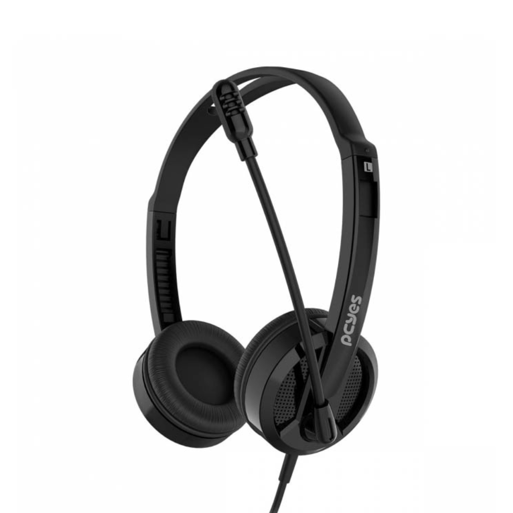 Headset PCYes Office HB300 Driver 30mm P2/P3 Preto - PHB300