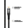 Cabo de Dados USB Tipo C P/ Lightning Iphone 1,0m GShield Raptor Preto - GS-9021