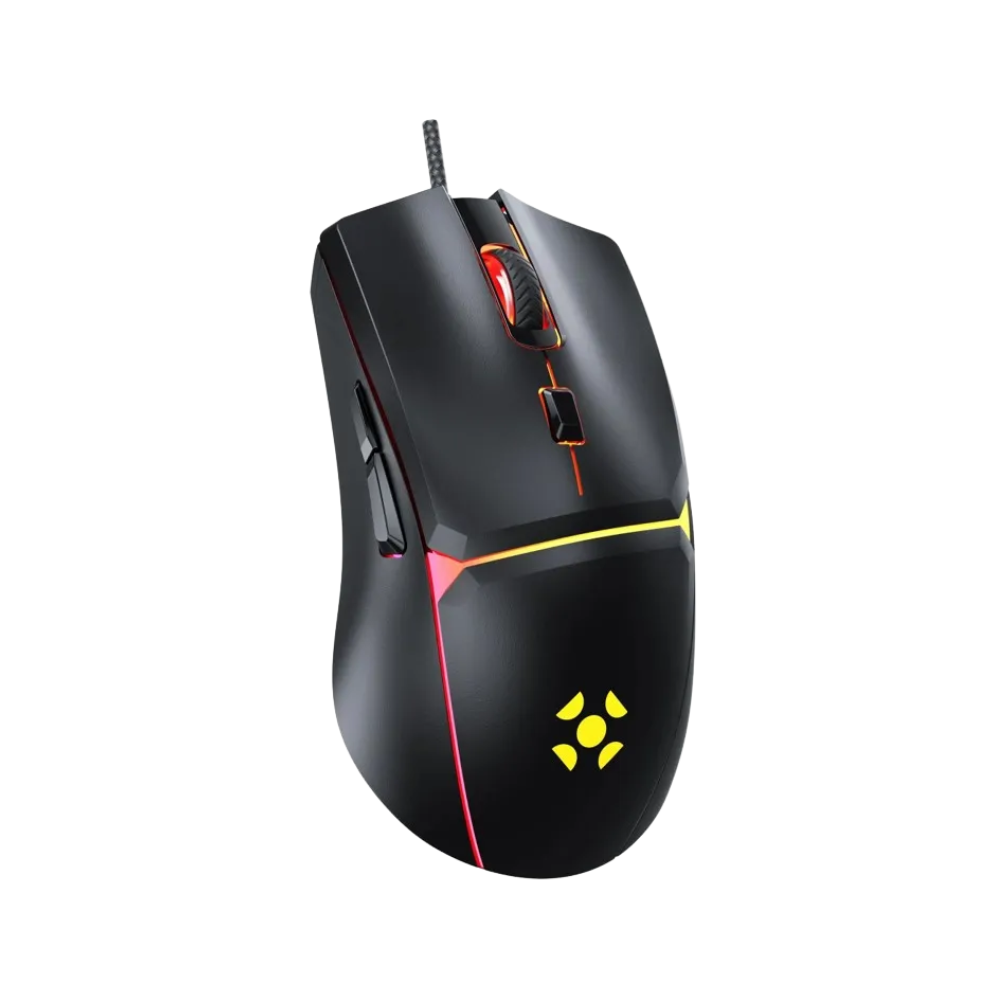 Mouse Gamer Usb Fortrek Crusader Rgb 12800 Dpi Preto