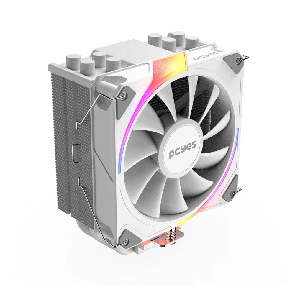 Air Cooler Single Fan PCYes  Frost Pulse 120mm ARGB TDP 180W (Intel/AMD) Branco - PEFPARGBWG