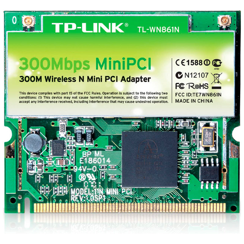 Placa De Rede Sem Fio Para Notebook Tp-Link  300mbps Mini Pci Tl-Wn861n
