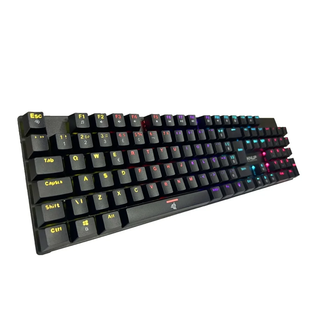 Teclado Gamer Mecanico Knup USB RGB Anti Ghost - KP-TE114
