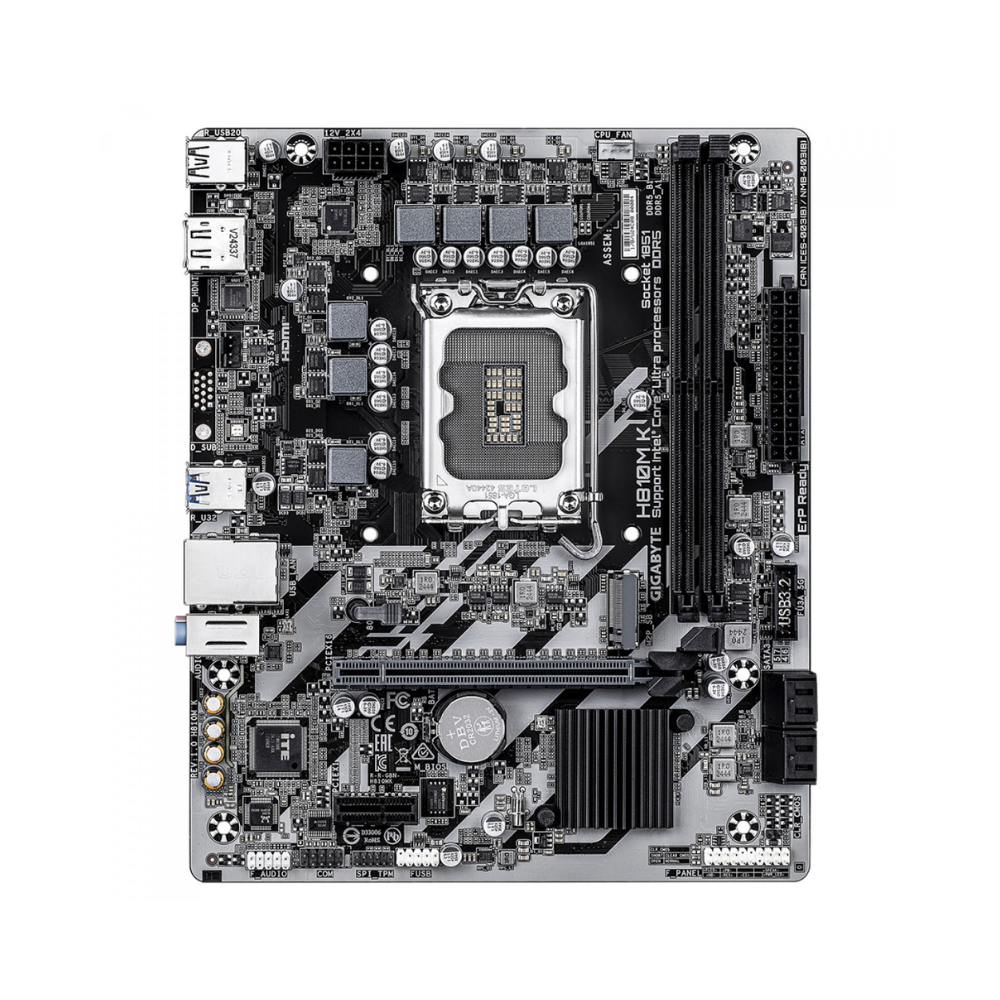 Placa Mae Gigabyte H810M K Ddr5 M-Atx LGA1851 M.2 PCIe 4.0 Hdmi Displayport