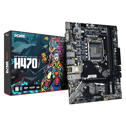 Placa Mae PcYes H470 Intel Lga 1200 Ddr4 Hdmi DP Vga M.2 Usb 3.0(10a~11a Geração) - Pcyh470-10G64 Truedata