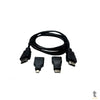 Adaptador Cabo Hdmi Para Mini Hdmi Micro Hdmi 1.5mt 3 Em 1 Full Hd Truedata