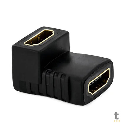 Adaptador Conector Hdmi Fêmea / Hdmi Fêmea em L 90 Graus - LE-5553 Truedata