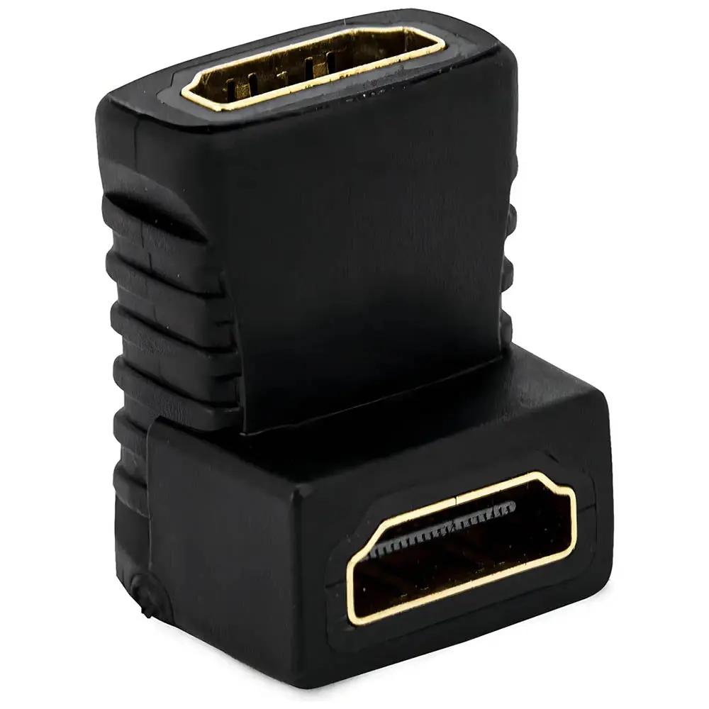 Adaptador Conector Hdmi Fêmea / Hdmi Fêmea em L 90 Graus - LE-5553 Truedata