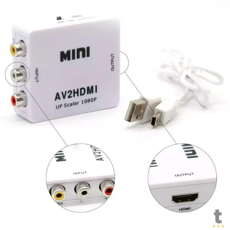 Adaptador Conversor Av (Rca) Para Hdmi - Av2hdmi Truedata