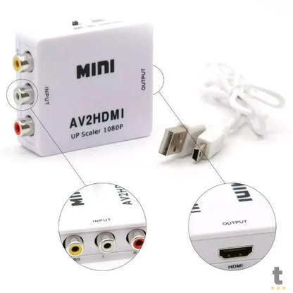 Adaptador Conversor Av (Rca) Para Hdmi - Av2hdmi Truedata