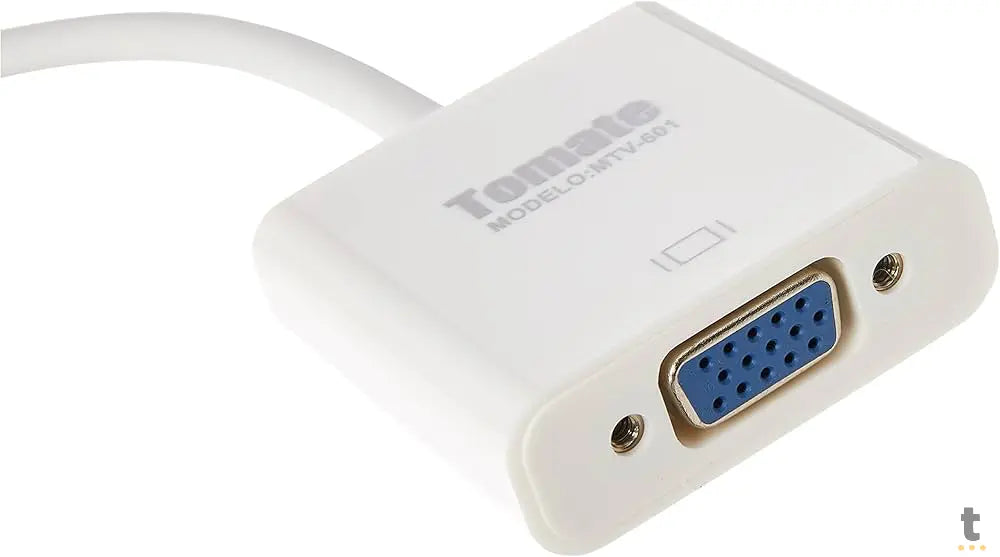 Adaptador Conversor Displayport Macho Para Vga Fêmea Tomate Mtv-601 Branco Truedata
