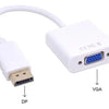 Adaptador Conversor Displayport Macho Para Vga Fêmea Tomate Mtv-601 Branco Truedata