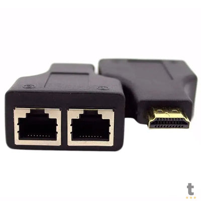 Adaptador Conversor Extensor Hdmi Via Rede Rj45 Cat5 Cat6 3D Full Hd