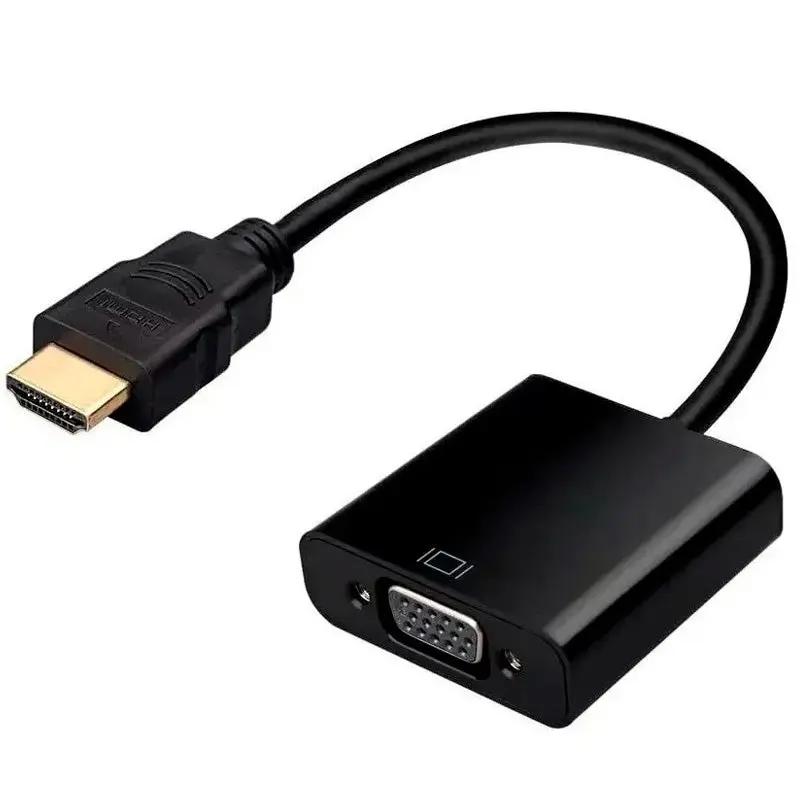 Adaptador Conversor Hdmi Macho Para Vga Fêmea Tomate Mtv-605 Preto Truedata