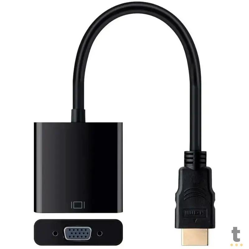 Adaptador Conversor Hdmi Macho Para Vga Fêmea Tomate Mtv-605 Preto Truedata