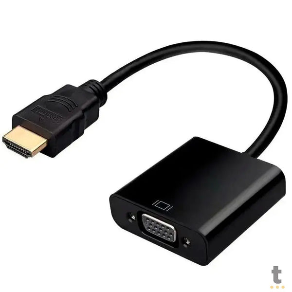 Adaptador Conversor Hdmi Macho Para Vga Fêmea Tomate Mtv-605 Preto
