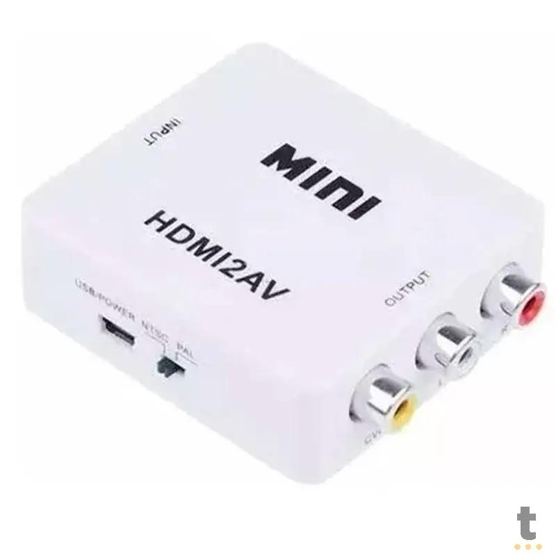 Adaptador Conversor Hdmi Para Av (Rca) - Hdmi2av Truedata