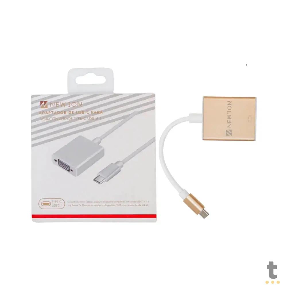 Adaptador Conversor USB Tipo C Macho Para Vga Fêmea Newton - NCB-307 Truedata