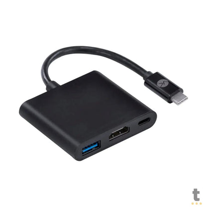 Adaptador Conversor Usb Tipo C Para Usb 3.0 + Hdmi + Usb Tipo C - HCHUC-20 Truedata
