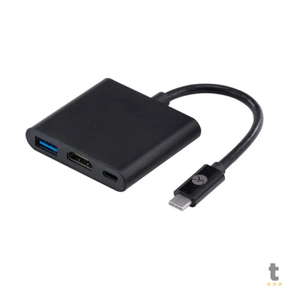 Adaptador Conversor Usb Tipo C Para Usb 3.0 + Hdmi + Usb Tipo C - HCHUC-20 Truedata