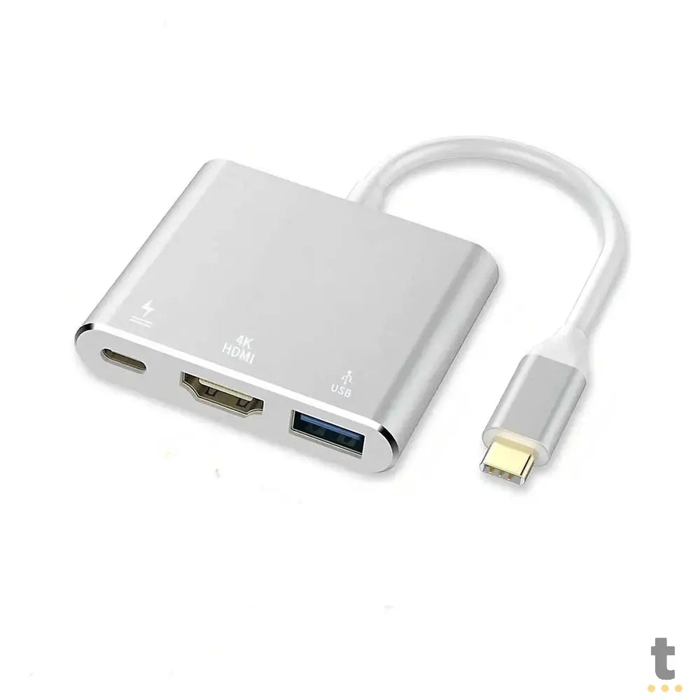 Adaptador Conversor Usb Tipo C Para Usb 3.0 + Hdmi + Usb Tipo C Truedata