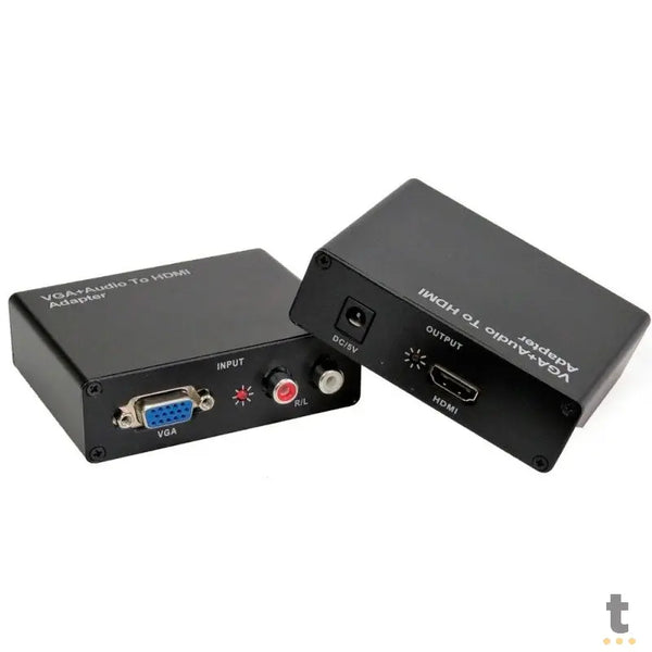 Adaptador Conversor Vga Fêmea Para Hdmi C/ Audio Knup Kp-3458 tv Vga2Hdmi