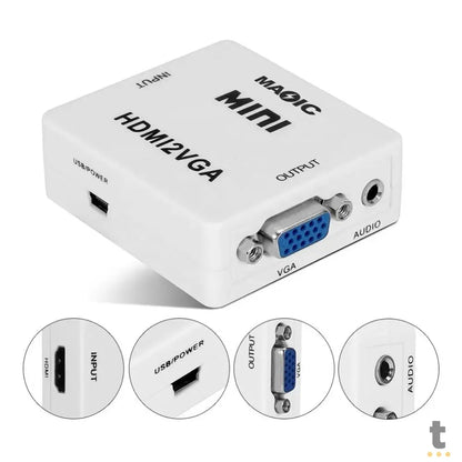 Adaptador Conversor Vga Fêmea Para Hdmi - Vga2hdmi Truedata