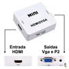 Adaptador Conversor hdmi Fêmea Para Vga Femêa - hdmi2vga Truedata