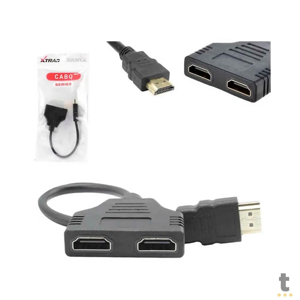Adaptador Duplicador 1 Hdmi Macho Para 2 Hdmi Femea Xtrap - XT-2010 Truedata
