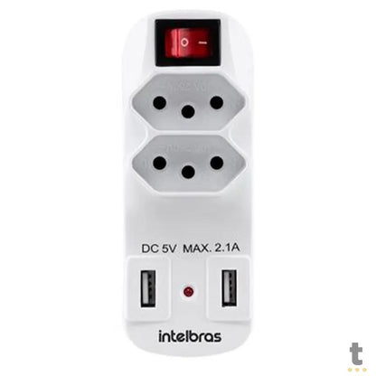 Adaptador E Carregador 2 Tomadas 2 Usb Intelbras Eac 1002 - 4824000 Truedata
