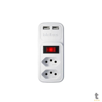 Adaptador E Carregador 2 Tomadas 2 Usb Intelbras Eac 202 - 4824400 Truedata