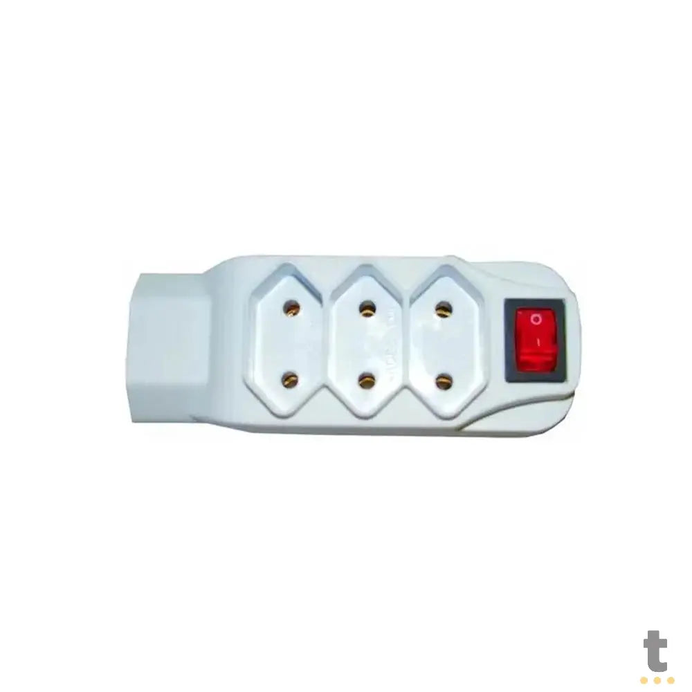 Adaptador Elétrico C/ 4 Tomadas Knup Branco - SL6012 Truedata