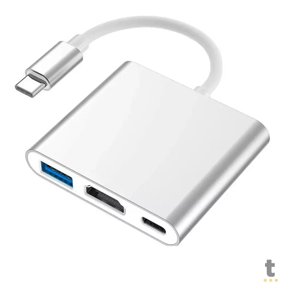 Adaptador Hub Tipo C Para Usb 3.0 + Hdmi + Usb Tipo C It Blue - LE-5573 Truedata