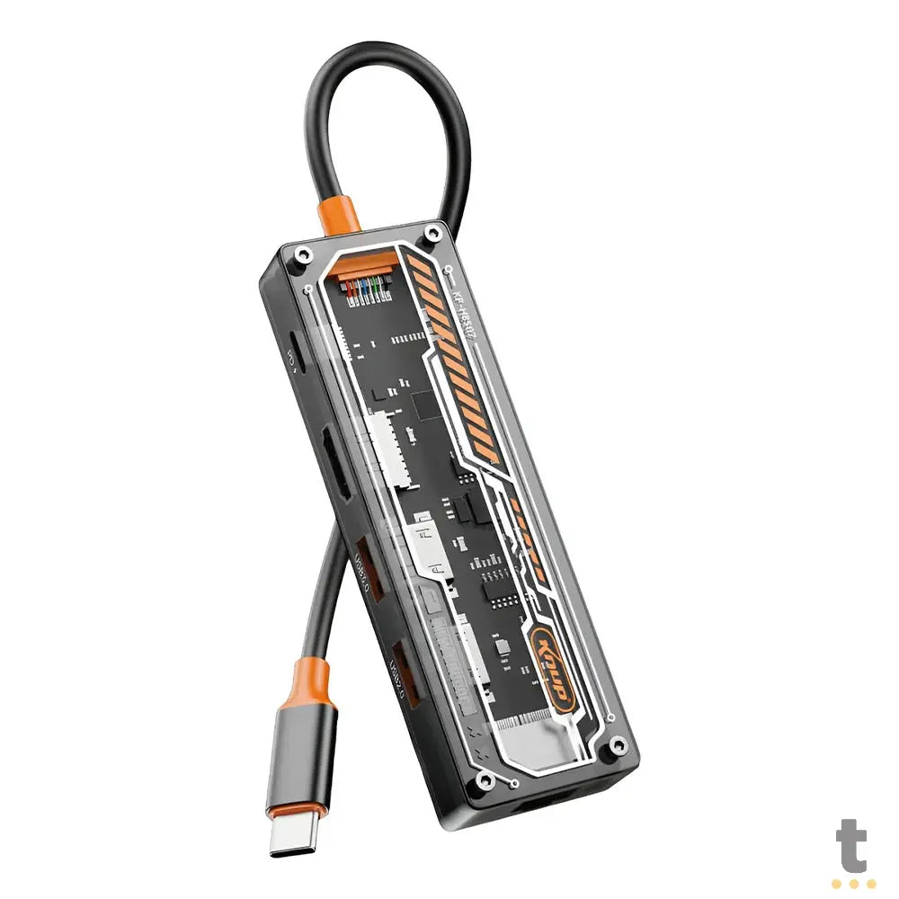 Adaptador Hub USB Tipo C Knup 1 HDMI 4K 2x USB 3.0 / 2.0 1x USB-c Leitor de cartão - KP-HB508 Truedata
