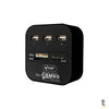 Adaptador Hub Usb 3 Portas + Leitor De Cartão De Memória Knup Hb-T58 Usb 2.0 Truedata