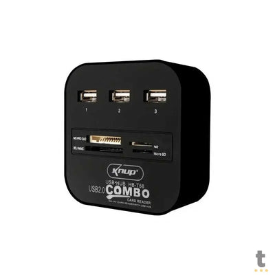 Adaptador Hub Usb 3 Portas + Leitor De Cartão De Memória Knup Hb-T58 Usb 2.0