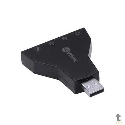 Adaptador Placa De Som Usb P/ 4 Portas P2 Vinik - A4PUSBM Truedata