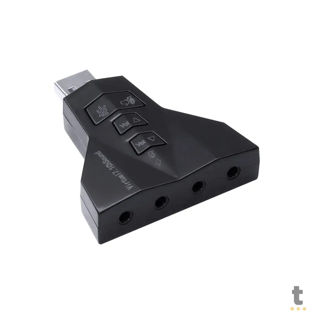Adaptador Placa De Som Usb P/ 4 Portas P2 Vinik - A4PUSBM Truedata