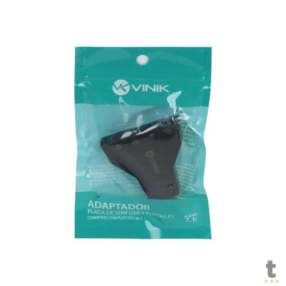Adaptador Placa De Som Usb P/ 4 Portas P2 Vinik - A4PUSBM Truedata