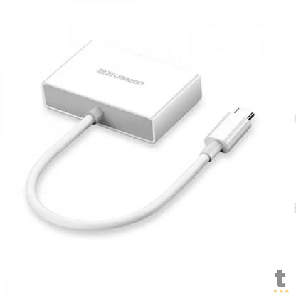 Adaptador Ugreen USB-C para HDMI e VGA MM123 30843 Branco Truedata