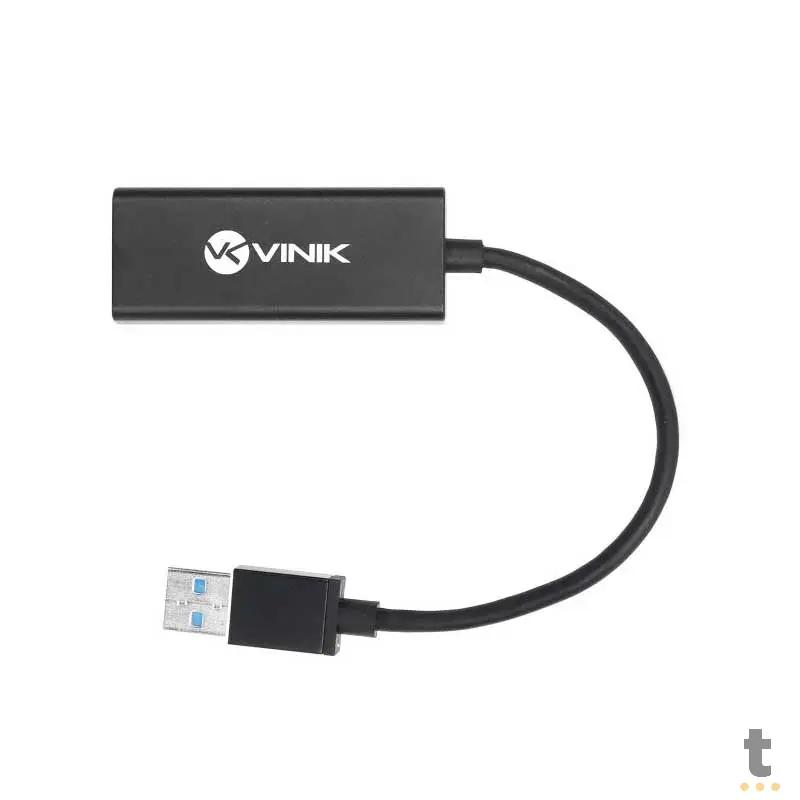 Adaptador Usb 3.0 Para Rj45 10/100/1000 (Placa De Rede Usb) Vinik - ADRJ45 Truedata