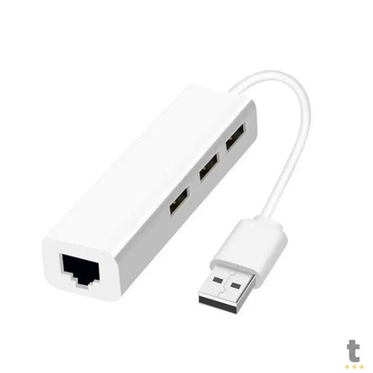 Adaptador Usb Para Rj45 10/100 (Placa De Rede Usb) + Hub Usb 3 portas It-Blue - LE-4102 Truedata