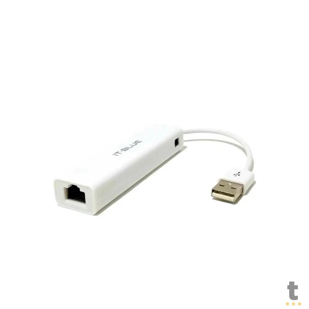 Adaptador Usb Para Rj45 10/100 (Placa De Rede Usb) + Hub Usb 3 portas It-Blue - LE-4102 Truedata